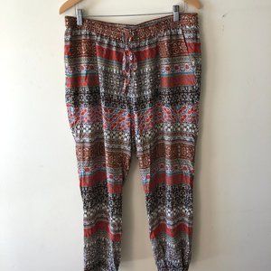 Anthro Ethnic Print Woven Jogger